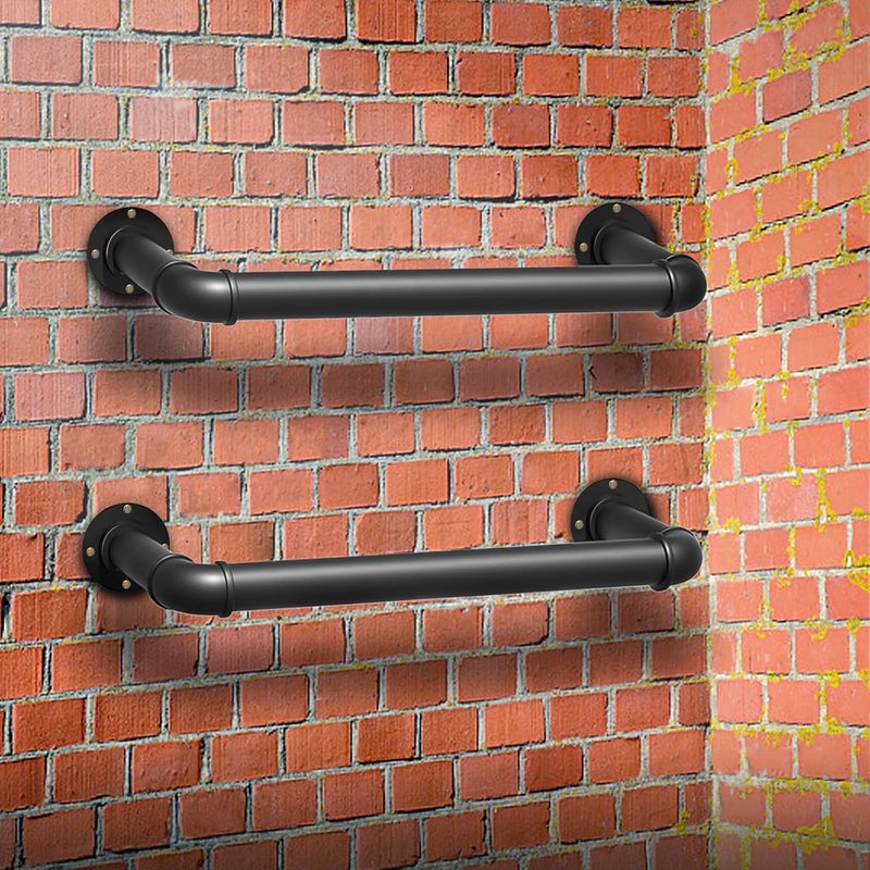 cvter 1-Rung Wall Mounted Ladder, Heavy-Duty Metal 1FT Egress Window & Loft Ladder for Basement, Attic Bunk Bed, Fire Escape - 700LBS Load, Matte Black-2PCS - Image 1